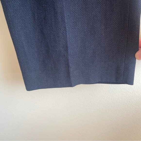 APC linen cotton trousers wide leg pants sz FR 38 US 6 navy blue pleated A.P.C. - Picture 4 of 9